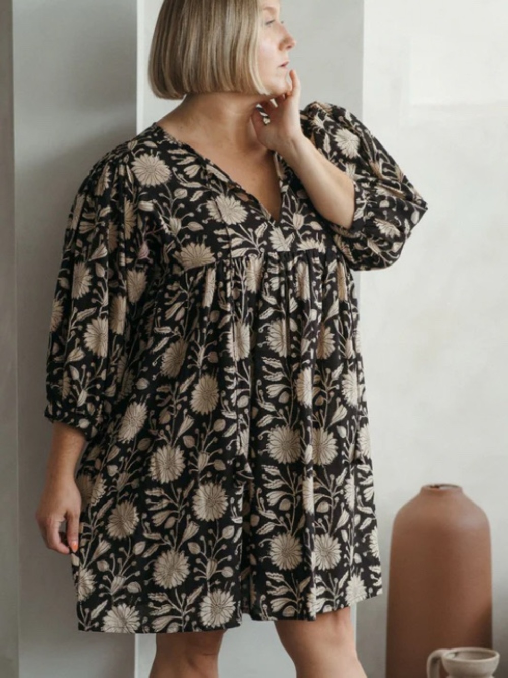 Pokoloko - Mira Mini Dress - Night Flower - XL